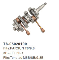 2 STROKE - CRANKSHAFT & PISTON -  T9.8BM - T8-05020100 - Parsun